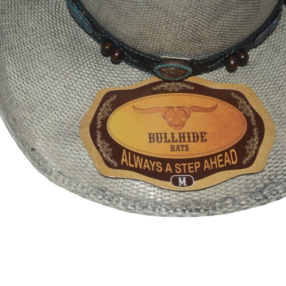 Bullhide Straw Hat Western Cowboy Shapeable M - Picture 4 of 12